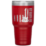 Mens Best Grandpa Ever USA Flag Guitarist Guitar Lovers Gifts Tumbler Tumblers dad, family- Nichefamily.com