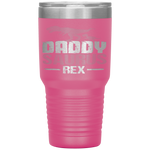 Daddysaurus Rex Father's Day Dinosaur Daddy Funny Tumbler Tumblers dad, family- Nichefamily.com