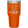 One Lucky Dad - St Patricks Day Retro Father Gift Tumbler Tumblers dad, family- Nichefamily.com