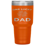 One Lucky Dad - St Patricks Day Retro Father Gift Tumbler Tumblers dad, family- Nichefamily.com