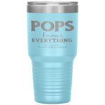 Pop For Grandpa Dad Pops Knows Everything Tumbler Tumblers dad, family- Nichefamily.com