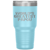 World's Greatest Papou Father's Day Gift Christmas Tumbler Tumblers dad, family- Nichefamily.com