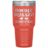 Double Blessed Grandpa Of Twins Grandfather Gift Tumbler Tumblers dad, family- Nichefamily.com