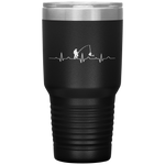 Father's Day Fishing Gift Heartbeat Fisherman Grandpa Tumbler Tumblers dad, family- Nichefamily.com