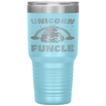 Unicorn Funcle Gift Rainbow Father's Day Tumbler Tumblers dad, family- Nichefamily.com