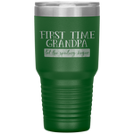 New Grandpa First Time Grandfather Gift New Grandkids Tumbler Tumblers dad, family- Nichefamily.com