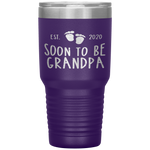 Soon To Be Grandpa Est 2020 Foot Print Family Pregnancy Gift Tumbler Tumblers dad, family- Nichefamily.com