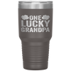 One Lucky Grandpa Clover Men St Patricks Day Grandfather Tumbler Tumblers dad, family- Nichefamily.com