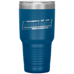 Autistic Autism Awareness Warrior Grandpa Papa Tumbler Tumblers dad, family- Nichefamily.com