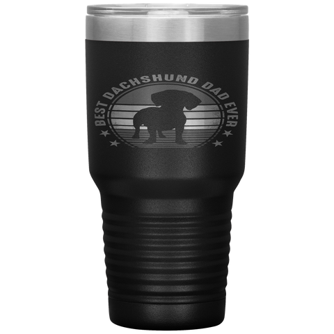 Best Dachshund Dad Ever Funny Fathers Day Gifts For Dad Tumbler Tumblers dad, family- Nichefamily.com