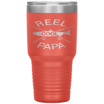 Father's Day Gifts Fishing Reel Cool Papa Dad FUNNY Tumbler Tumblers dad, family- Nichefamily.com