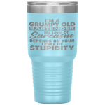 I Am A Grumpy Old BARTENDER  Father's Day Tumbler Tumblers dad, family- Nichefamily.com