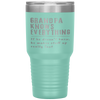 Grandpa Know Everything - Grandpa Gift Tumbler Tumblers dad, family- Nichefamily.com