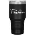 The Dogfather Boston Terrier Dog Dad Father's Day Tumbler Tumblers dad, family- Nichefamily.com