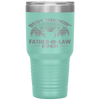 Best Buckin' Father in law Ever Deer Hunting bucking Funny Tumbler Tumblers dad, family- Nichefamily.com
