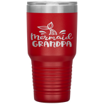 Mermaid Grandpa Funny Grandfather Family Matching Birthday Tumbler Tumblers dad, family- Nichefamily.com