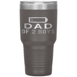 Funny Father's Day - Dad of 2 Boys Gift Idea Tumbler Tumblers dad, family- Nichefamily.com