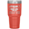 Pink Or Blue Great Grandpa Loves You Baby Gender Reveal Tumbler Tumblers dad, family- Nichefamily.com