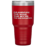 GrandPaw the man the myth te influence gift grandpa Tumbler Tumblers dad, family- Nichefamily.com