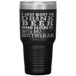 Rottweiler Dad Funny Father's Day Rottie Dog Beer Tumbler Tumblers dad, family- Nichefamily.com