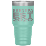 First Time Grandpa 2020 Grandfather Father-in-law Pregnancy Tumbler Tumblers dad, family- Nichefamily.com